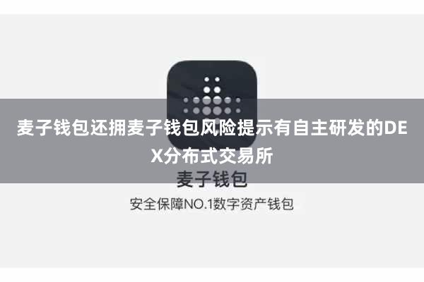 麦子钱包还拥麦子钱包风险提示有自主研发的DEX分布式交易所